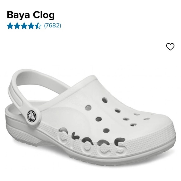 CROCS HTF BAYA CLOGS BRIGHT WHITE New with Tags Women’s 10/Men’s 8 - Picture 3 of 11